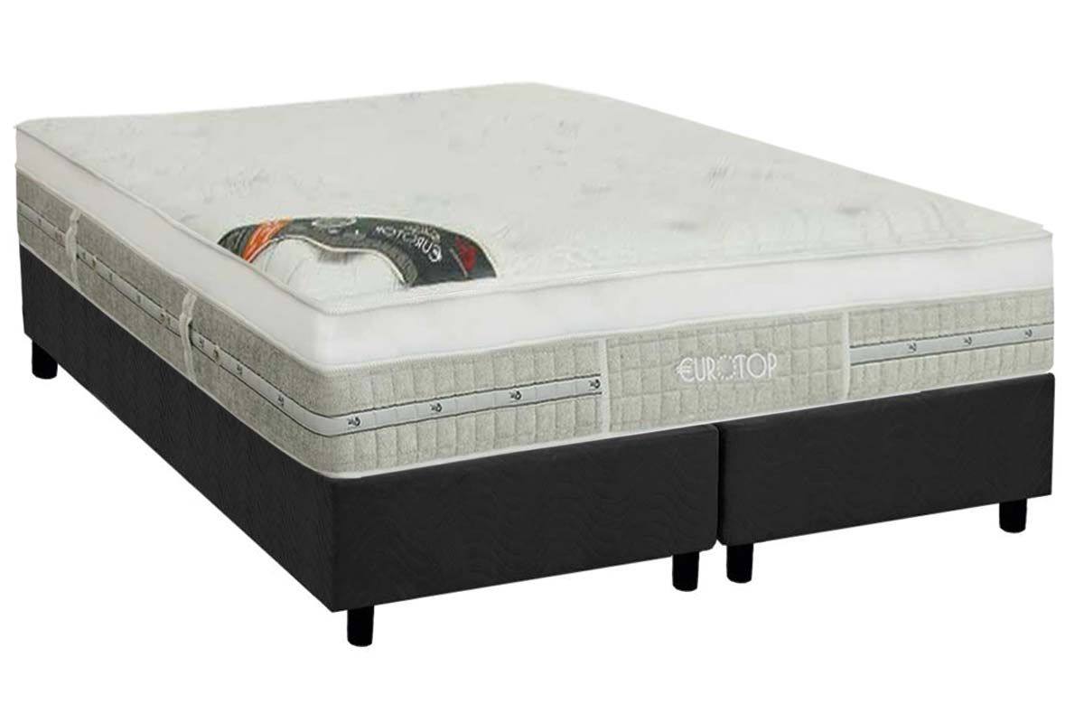 Cama Box CRC +Colchão Molas Summer Winter Castor