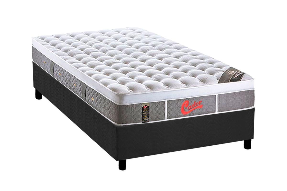 Cama Box CRC +Colchão Molas Light Plush Castor