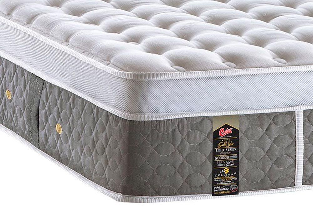 Cama Box CRC +Colchão Molas Light Plush Castor