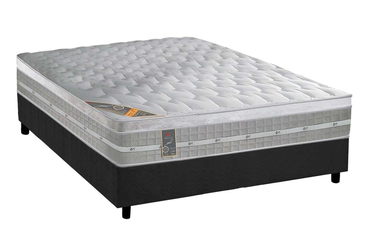 Cama Box CRC +Colchão Molas Premium Gel Castor