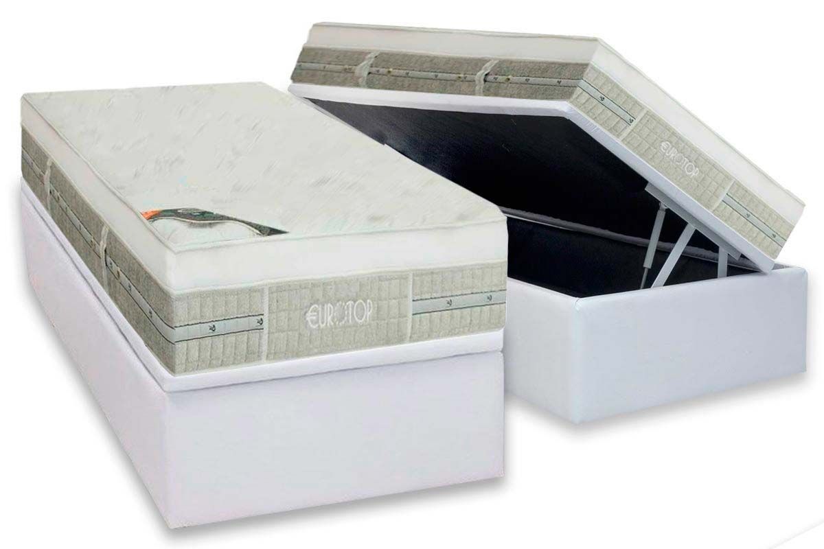 Cama Box Baú CRC +Colchão Molas Summer/Winter Castor