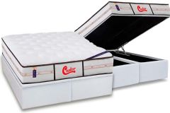 Cama Box Baú Filhão +Colchão Molas Classic Castor