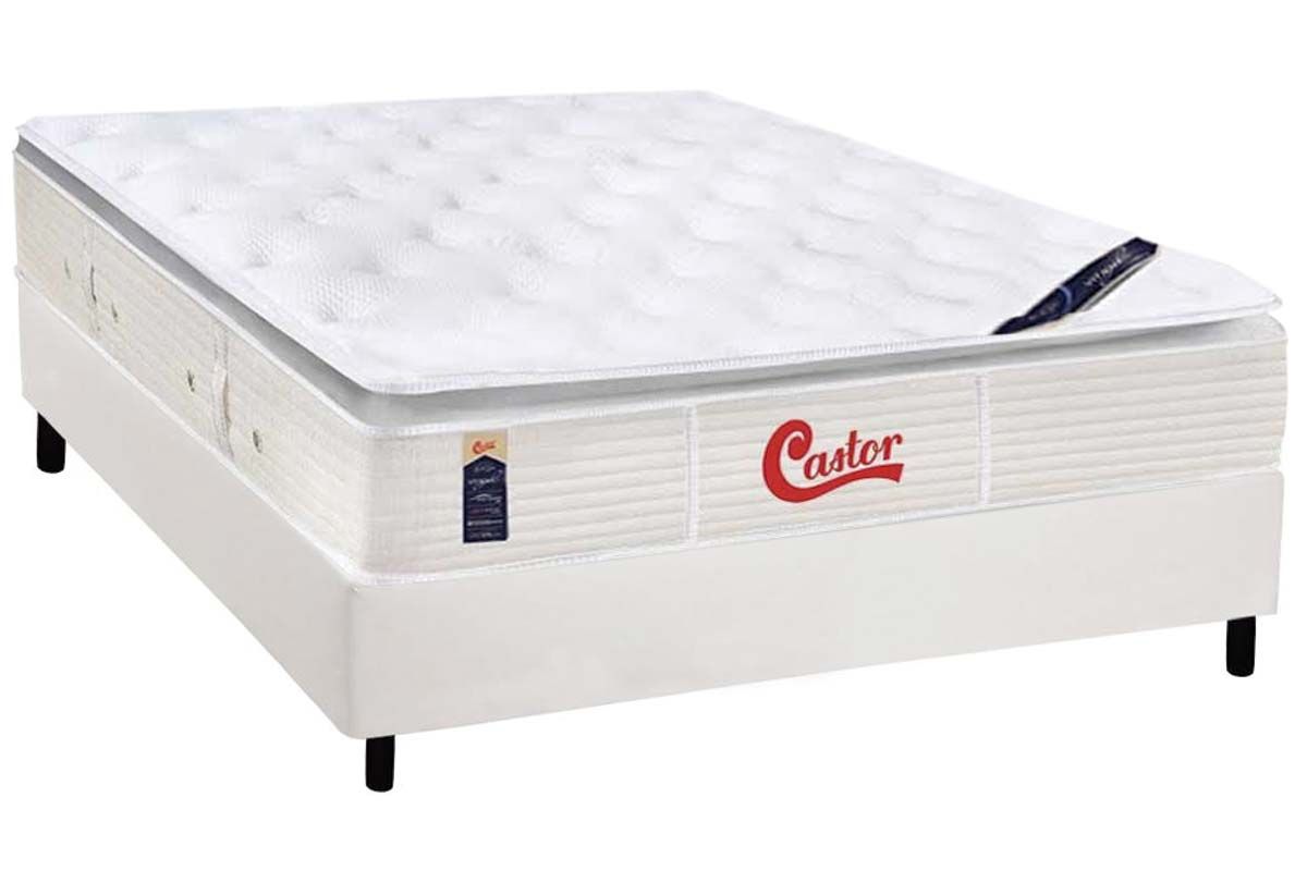 Cama Box CRC +Colchão Molas Vitagel SLX Castor