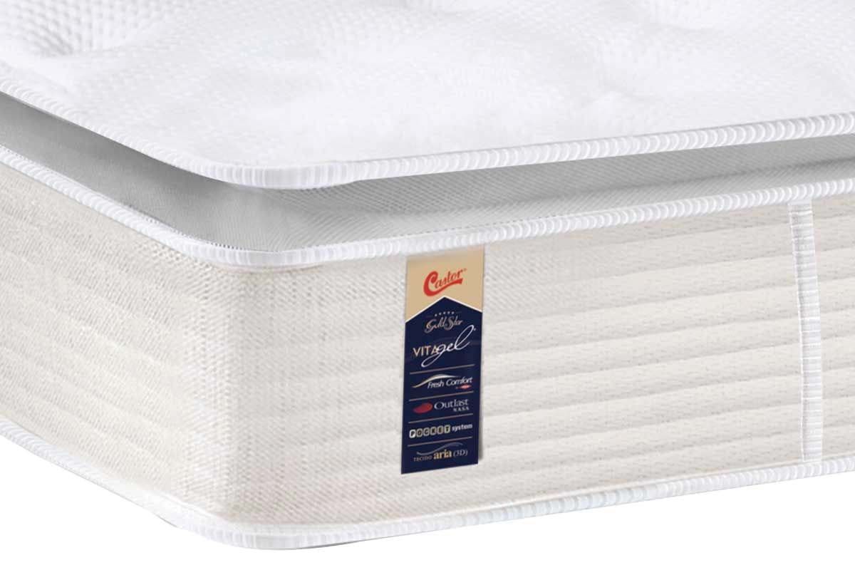 Cama Box CRC +Colchão Molas Vitagel SLX Castor