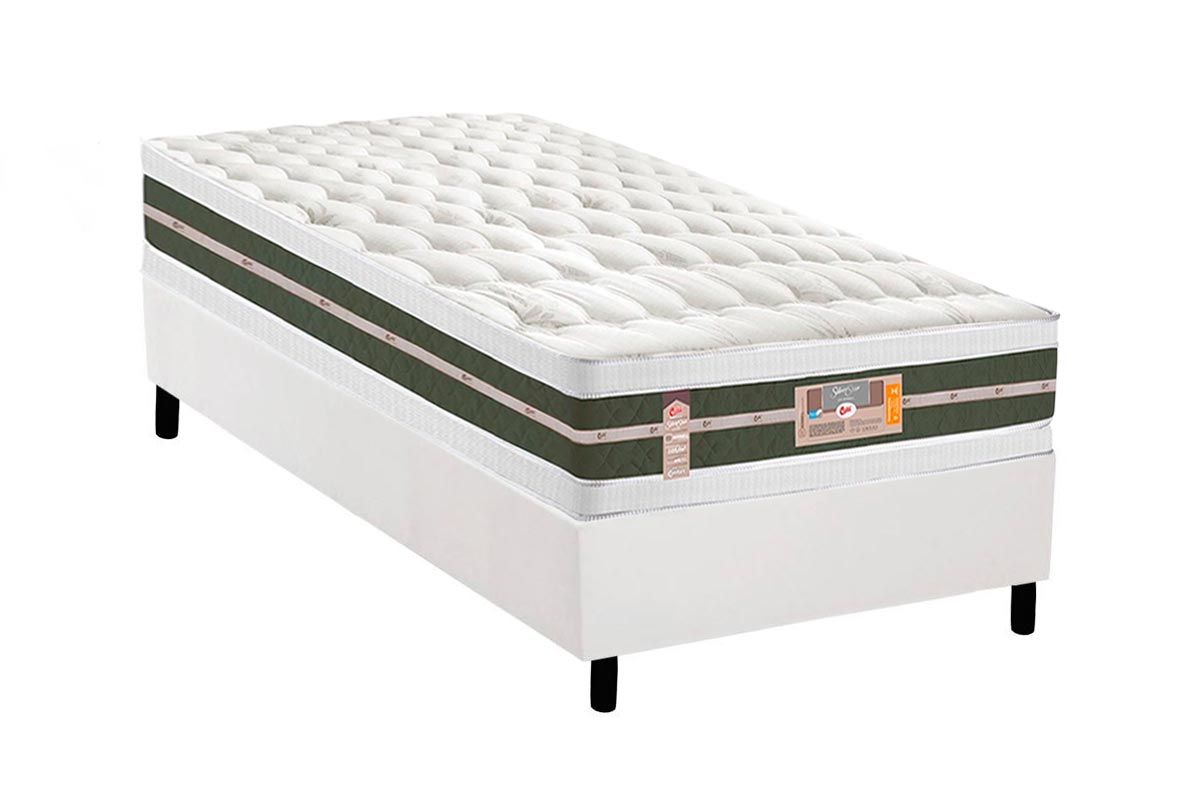 Cama Box CRC +Colchão Molas Silver Star Castor