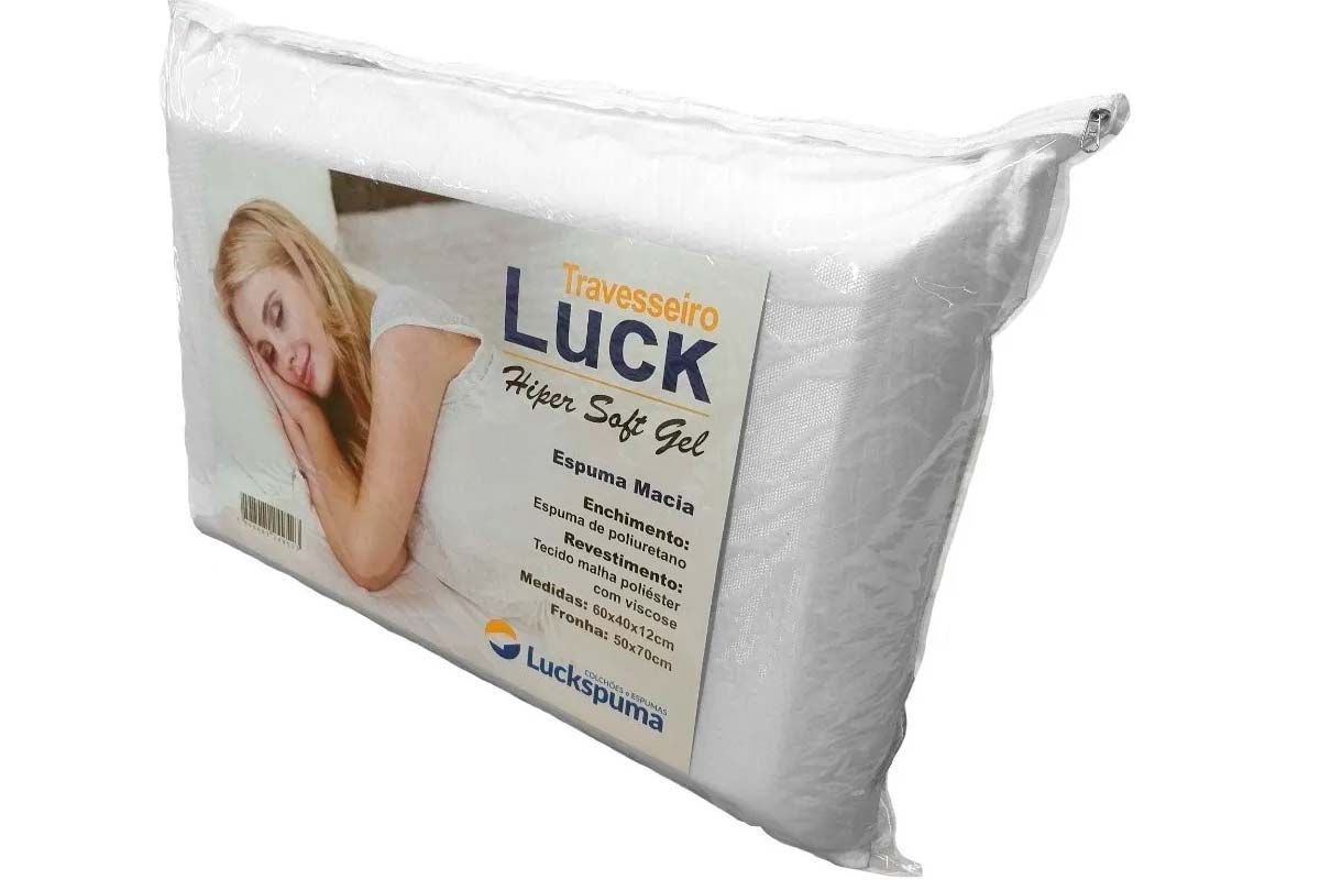 Travesseiro Espuma Hiper Soft Gel Cervical Luckspuma