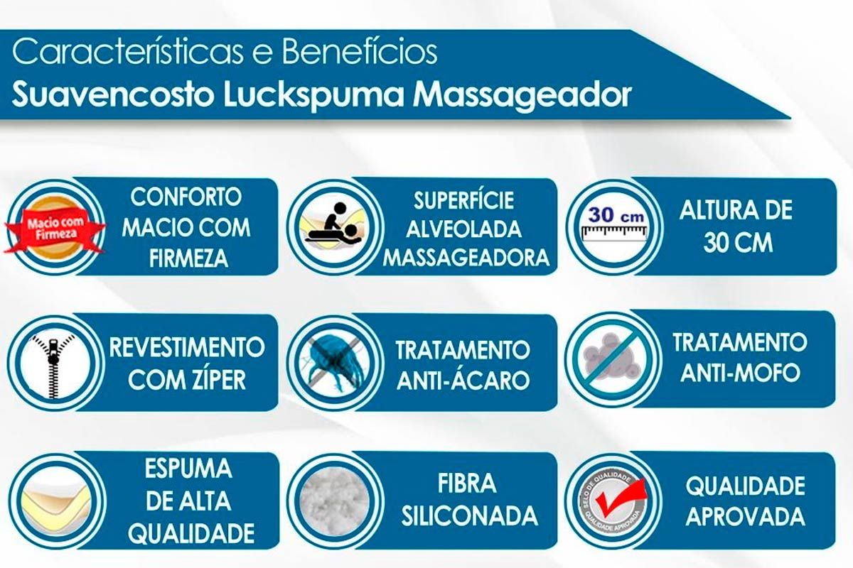 Travesseiro Suavencosto Triangular Comfort Luckspuma