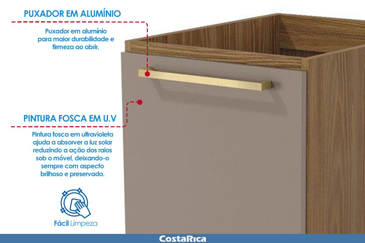 Balcão Cozinha Kappesberg Botanic M621 c/1 Porta s/Tampo 40cm Balcão Cozinha Kappesberg Botanic M621 c/1 Porta s/Tampo 40cm