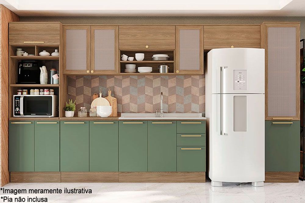 Balcão Cozinha Kappesberg Botanic M624 c/2 Portas 3Gavs s/Tampo 120cm Balcão Cozinha Kappesberg Botanic M624 c/2 Portas 3Gavs s/Tampo 120cm