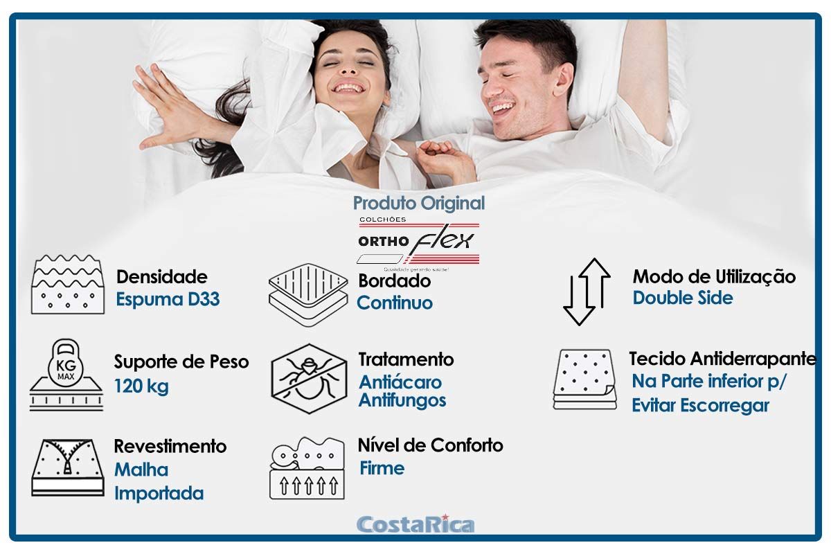 Colchão D33 Orthoflex Milão Double Face Colchão D33 Orthoflex Milão Double Face