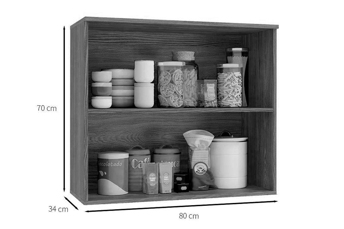 Armário Aéreo Cozinha Kappesberg Botanic M632 c/2 Portas 80cm