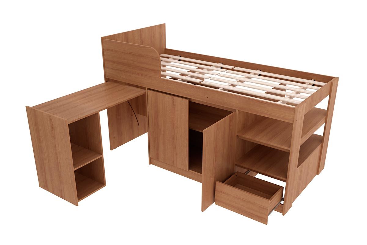 Cama Solteiro CM8021 Multifuncional c/Escrivaninha Tecno Mobili Cama Solteiro CM8021 Multifuncional c/Escrivaninha Tecno Mobili