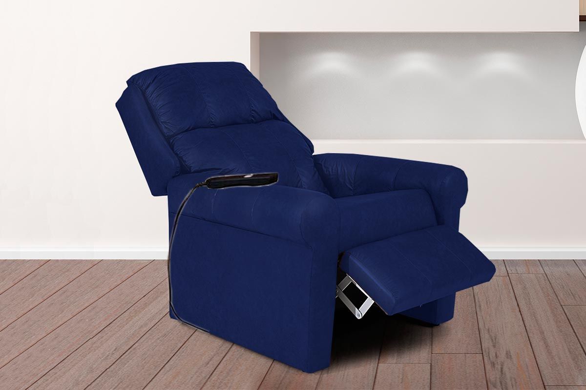 Poltrona Reclinável p/ Sala c/Massagem MH 1216 Two Way HervalCorano Azul Marinho