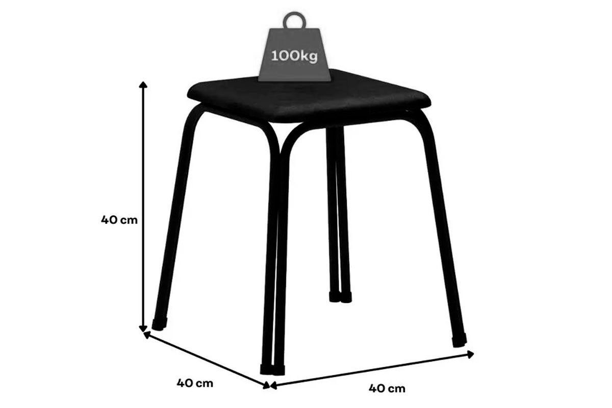 Conjunto: Mesa Sala Jantar Dobrável 1590 c/2 Banquetas Carraro