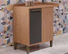 Balcão Cozinha Ronipa c/Tampo Canto Syrah c/1 Porta 48cm