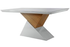 Madeirado c/Vidro Canto Reto - Imbuia/Off White