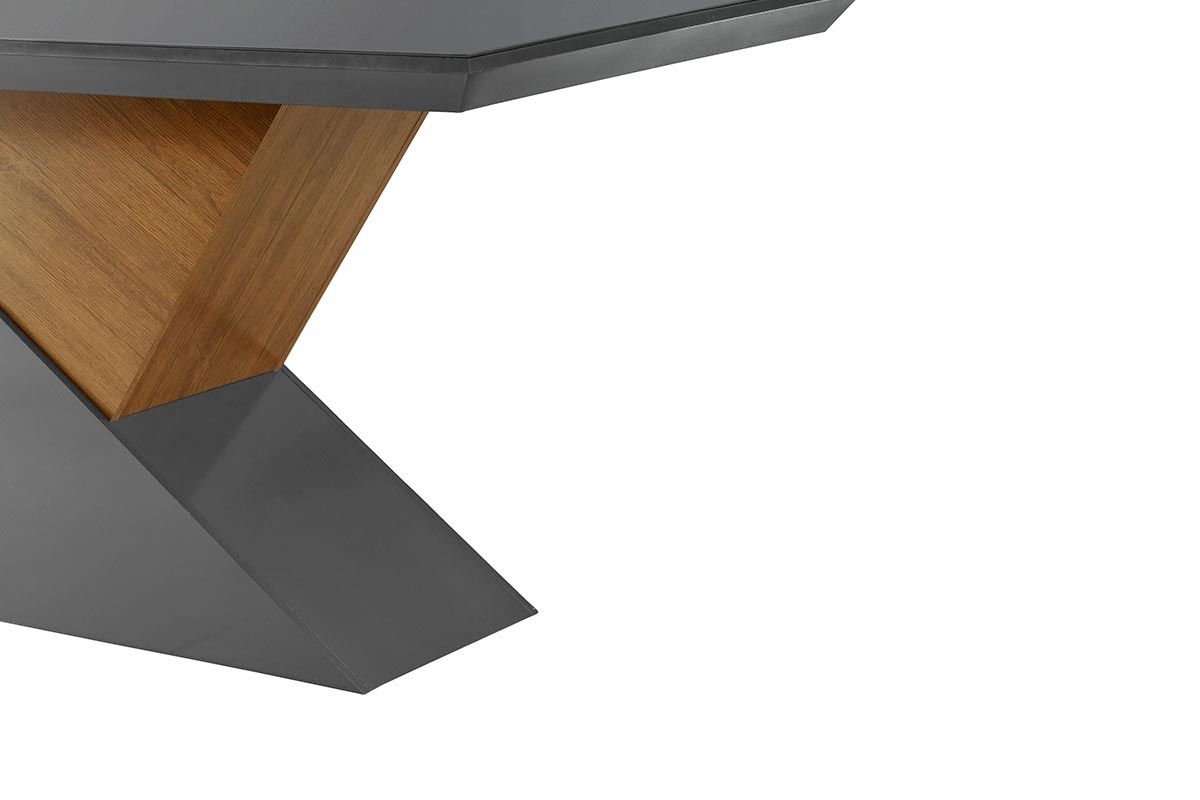 Mesa Jantar Dubai c/Tampo MDF/Vidro 180cm Rufato