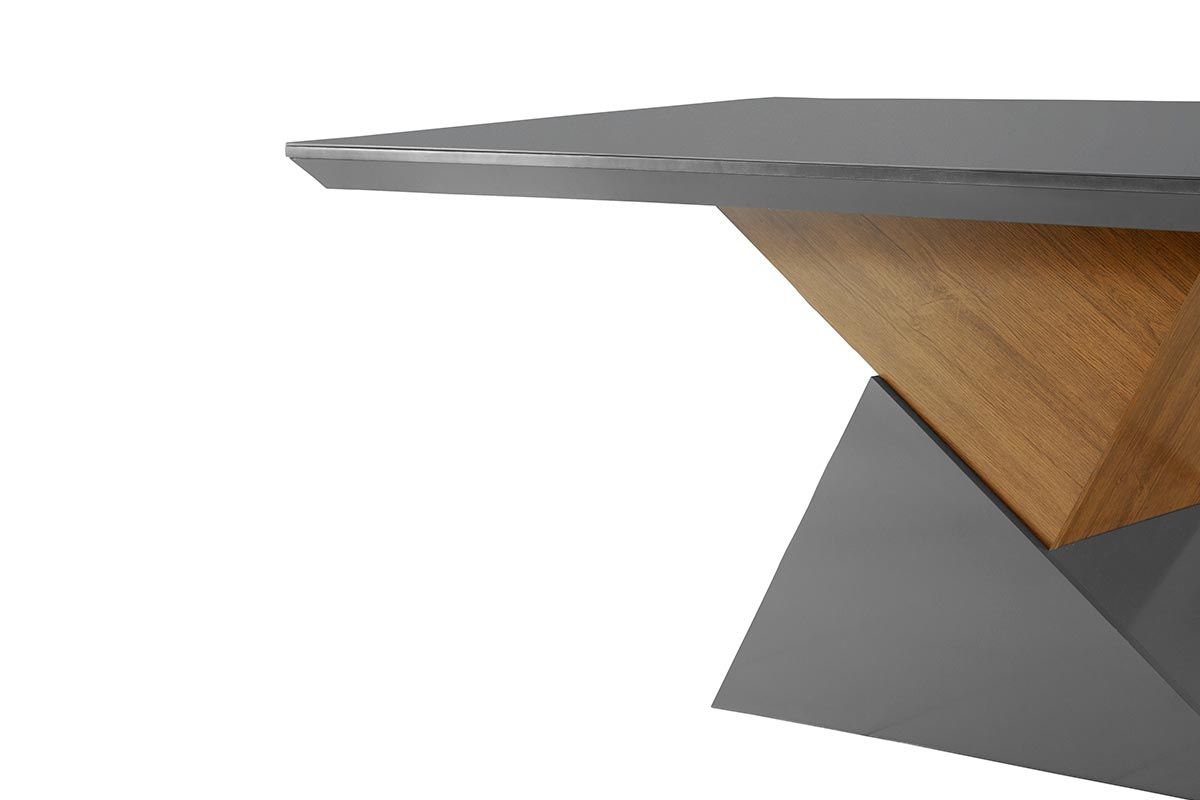 Mesa Jantar Dubai c/Tampo MDF/Vidro 180cm Rufato