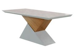 Madeirado c/Vidro Canto Curvo - Imbuia/Off White