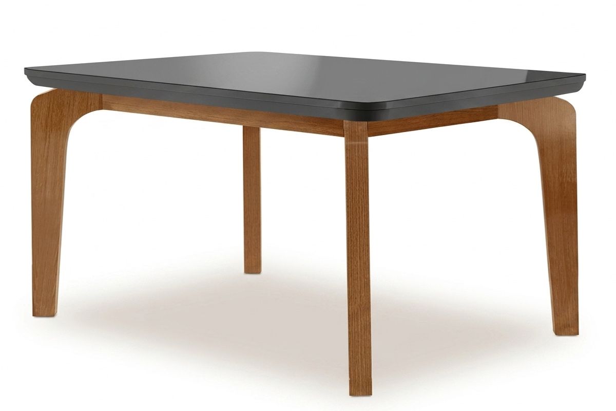 Mesa Jantar Londrina c/Tampo MDF/Vidro 180cm RufatoMadeirado c/Vidro Canto Curvo - Imbuia/Grafite Mesa Jantar Londrina c/Tampo MDF/Vidro 180cm RufatoMadeirado c/Vidro Canto Curvo - Imbuia/Grafite