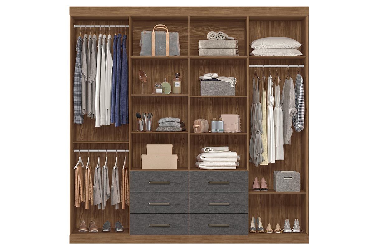 Guarda Roupa Casal 8 Portas e 6 Gavetas Liverpool 8.6 S. Andirá Guarda Roupa Casal 8 Portas e 6 Gavetas Liverpool 8.6 S. Andirá
