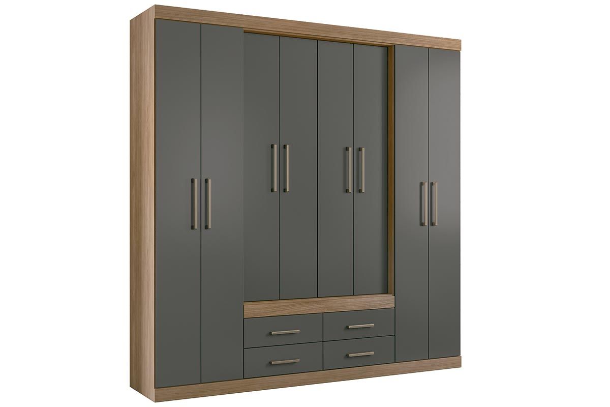 Guarda Roupa Casal 8 Portas e 4 Gavetas Nápoles 8.4 S. Andirá Guarda Roupa Casal 8 Portas e 4 Gavetas Nápoles 8.4 S. Andirá