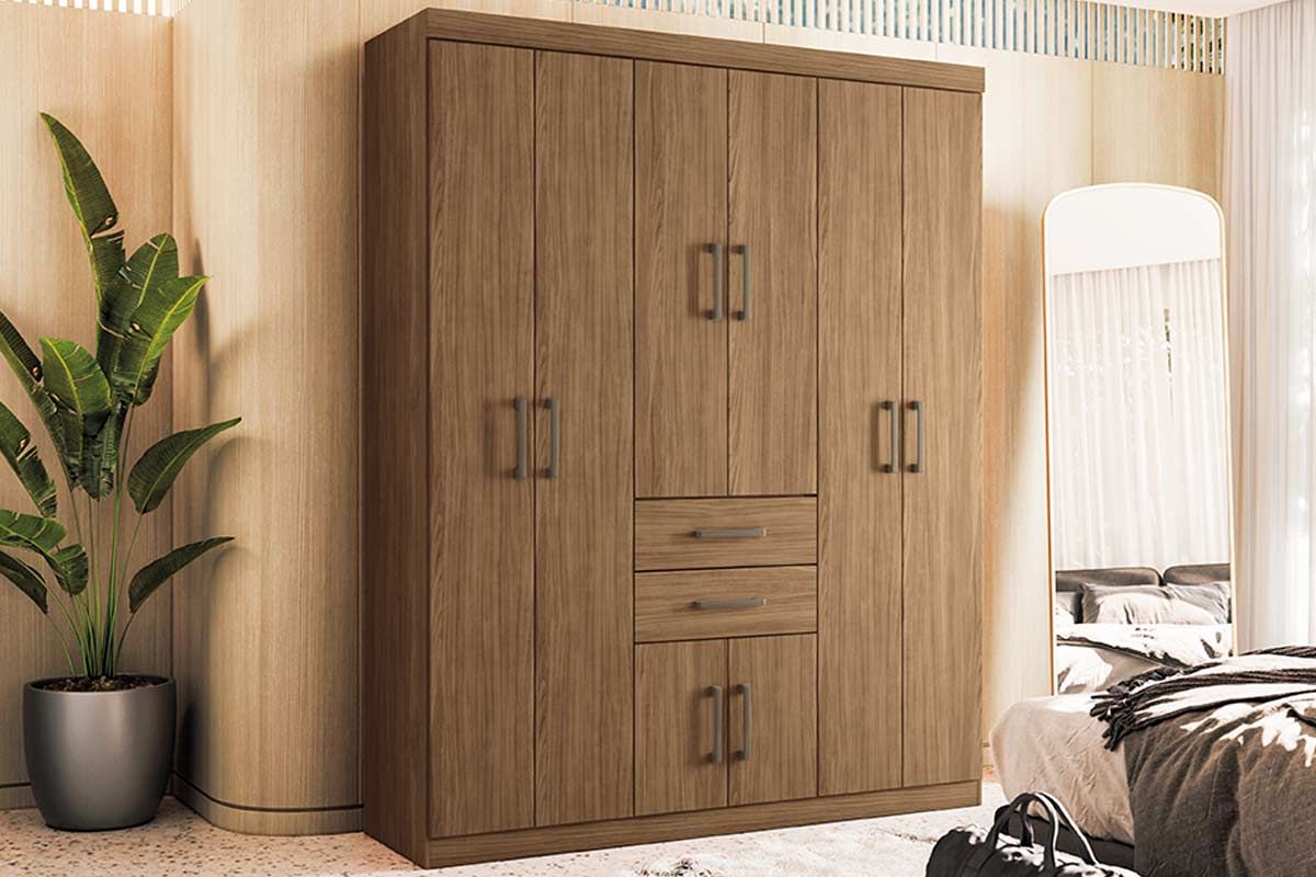Guarda Roupa Solteiro 8 Portas e 2 Gavetas Verona 8.2 S. Andirá