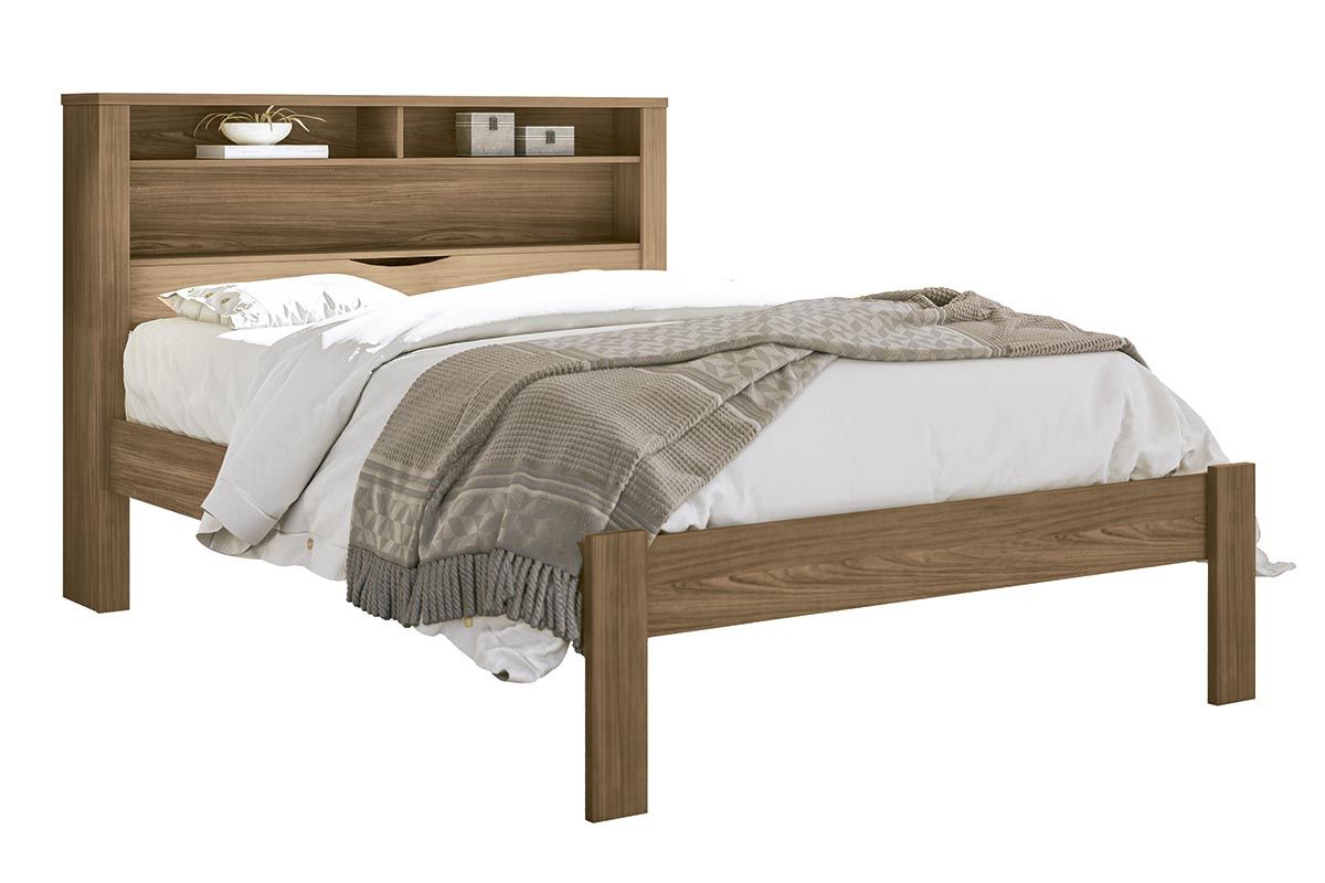Cama de Casal Invicta c/Baú e 2 Nichos S. Andirá Cama de Casal Invicta c/Baú e 2 Nichos S. Andirá