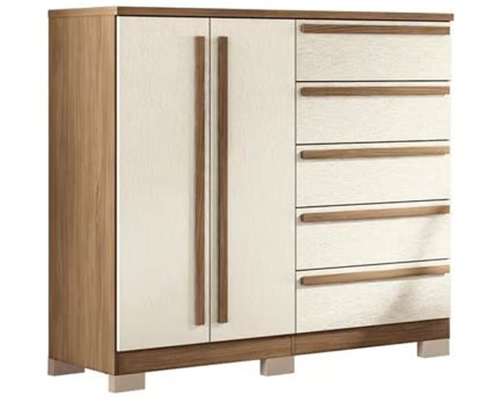 Cômoda Málaga Gold c/2 Portas 5 Gavetas e Pés S. Andirá Cômoda Málaga Gold c/2 Portas 5 Gavetas e Pés S. Andirá