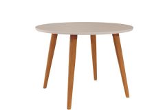 Mesa Jantar Dani Wood c/Tampo Madeirado 110cm Cimol - Carvalho/Off White