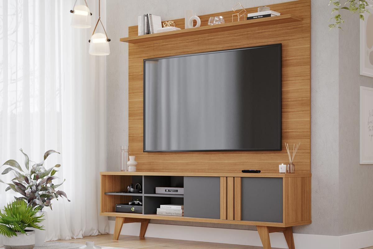 Home p/ TV até 70 Pol Paraty 100% MDF c/ 1 Porta 180x127cm - Permóbili