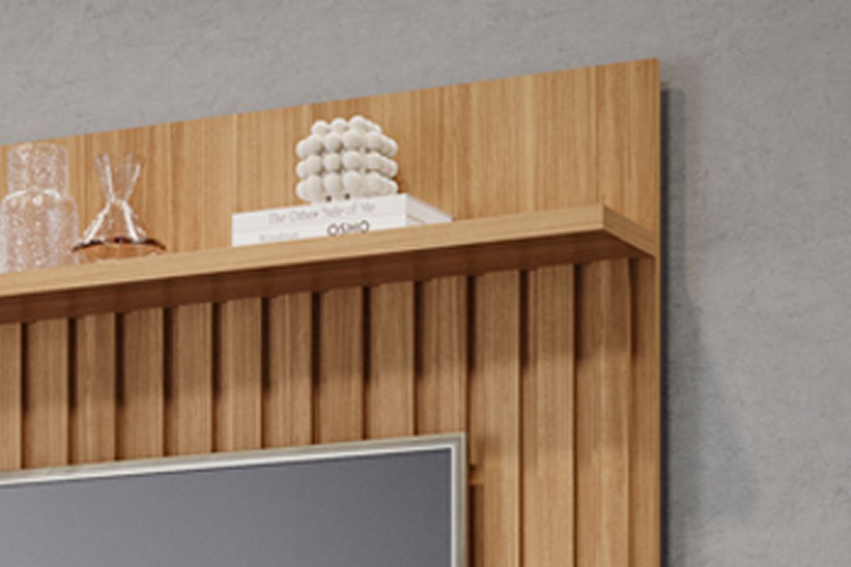 Home p/ TV até 70 Pol Moema Ripado c/ 4 Portas e Pés 185cm - Permóbili