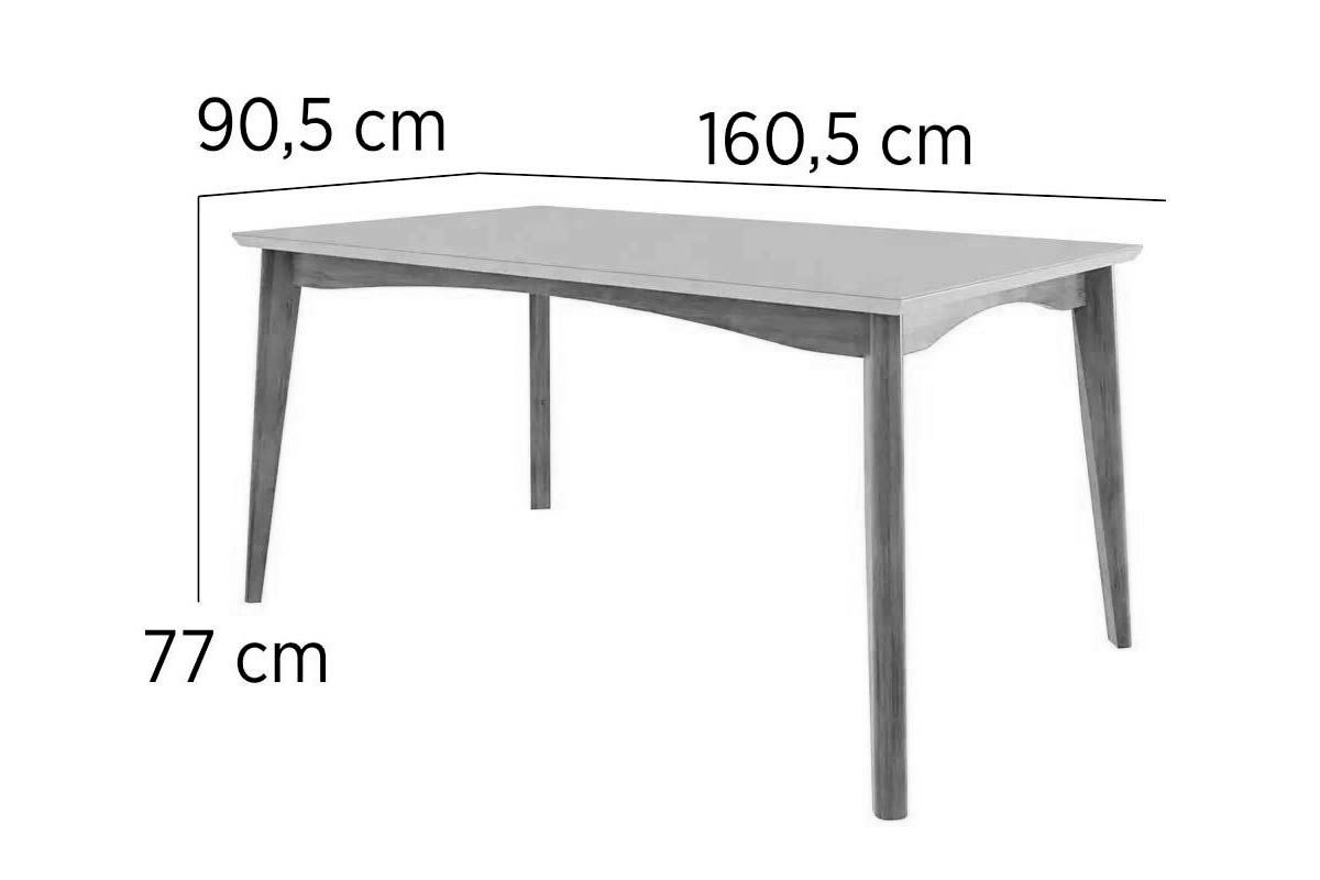 Mesa Jantar Monalisa c/Tampo Madeirado c/Vidro 160cm Nesher Mesa Jantar Monalisa c/Tampo Madeirado c/Vidro 160cm Nesher
