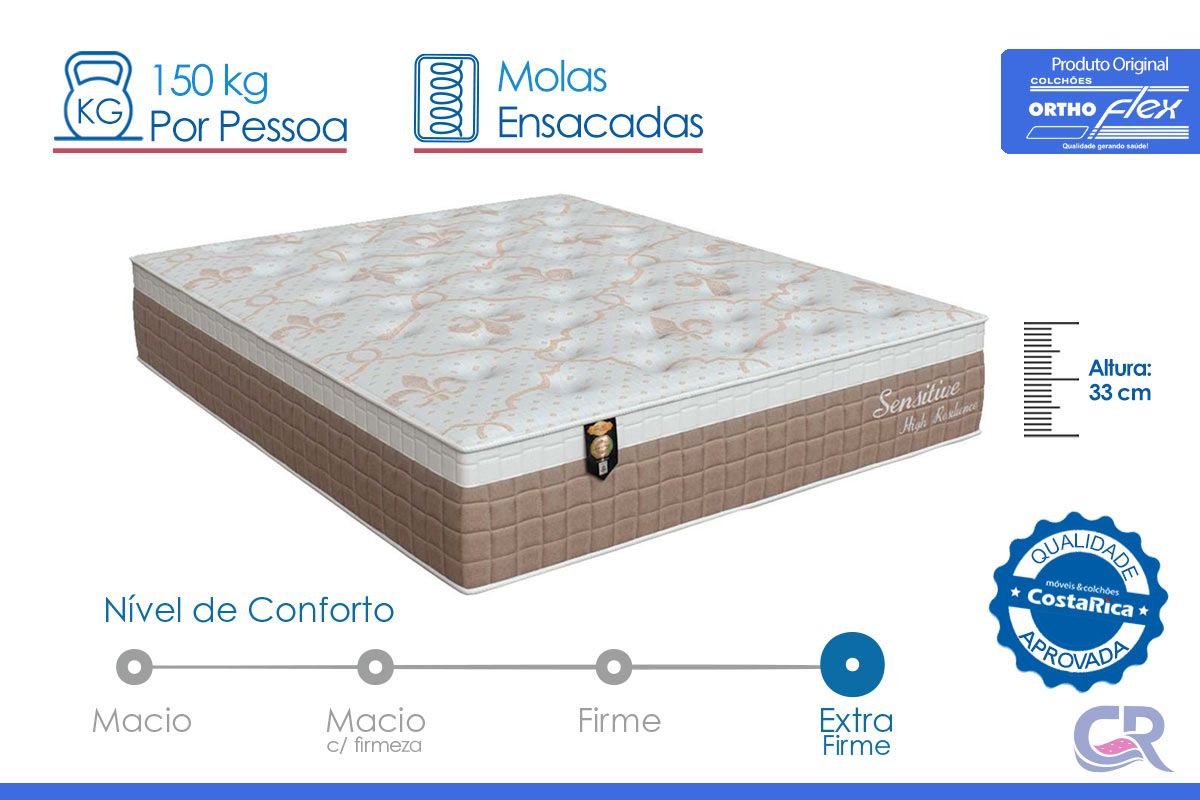 Colchão Molas Ensacadas Orthoflex Sensitive Colchão Molas Ensacadas Orthoflex Sensitive