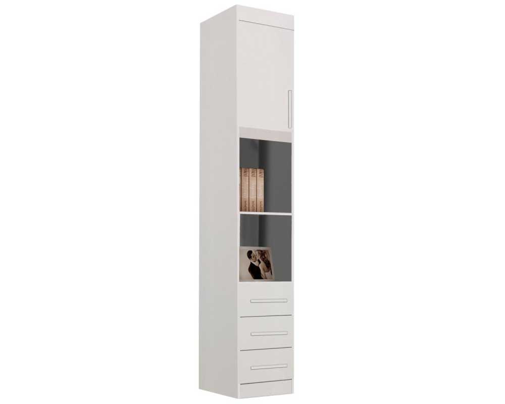 Modulado de Quarto Armário Mesa de Cabeceira Luna c/1 Porta e 3 Gavetas Bianchi
