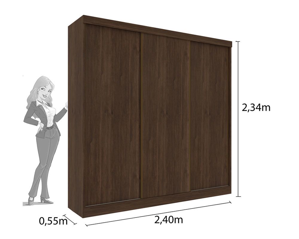 Guarda Roupa Casal 3 Portas de Correr e 4 Gavetas Dacar Tcil Guarda Roupa Casal 3 Portas de Correr e 4 Gavetas Dacar Tcil