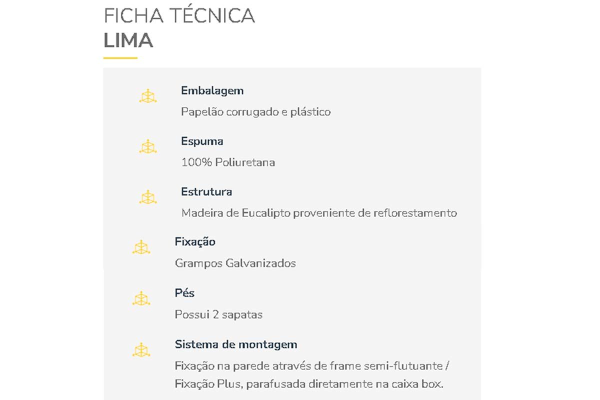 Cabeceira Box Estofada Simbal Lima Cabeceira Box Estofada Simbal Lima