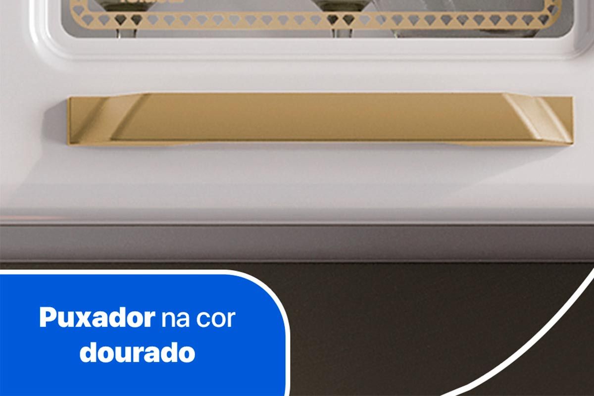 Armário Aéreo Cozinha Telasul Diamante Aço c/3 Portas c/Vidro 105cm Armário Aéreo Cozinha Telasul Diamante Aço c/3 Portas c/Vidro 105cm