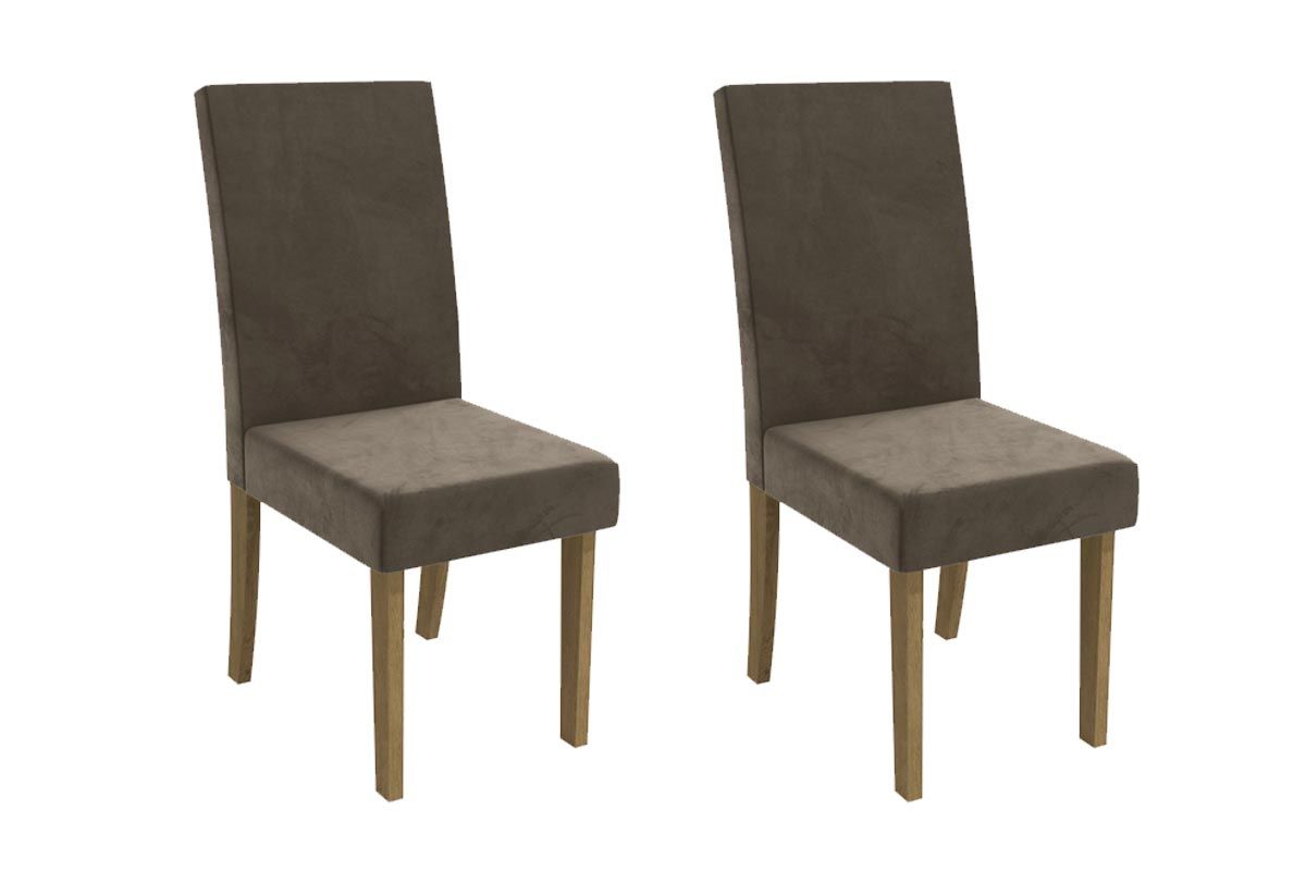 Cadeira Jantar Dália 2CAD131 Madeirado Kit 2 Un Kappesberg