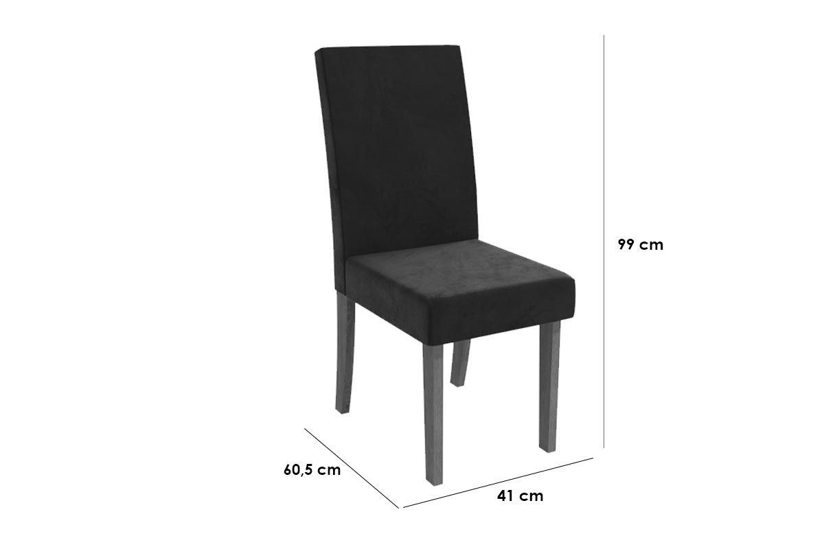 Cadeira Jantar Dália 2CAD131 Madeirado Kit 2 Un Kappesberg Cadeira Jantar Dália 2CAD131 Madeirado Kit 2 Un Kappesberg