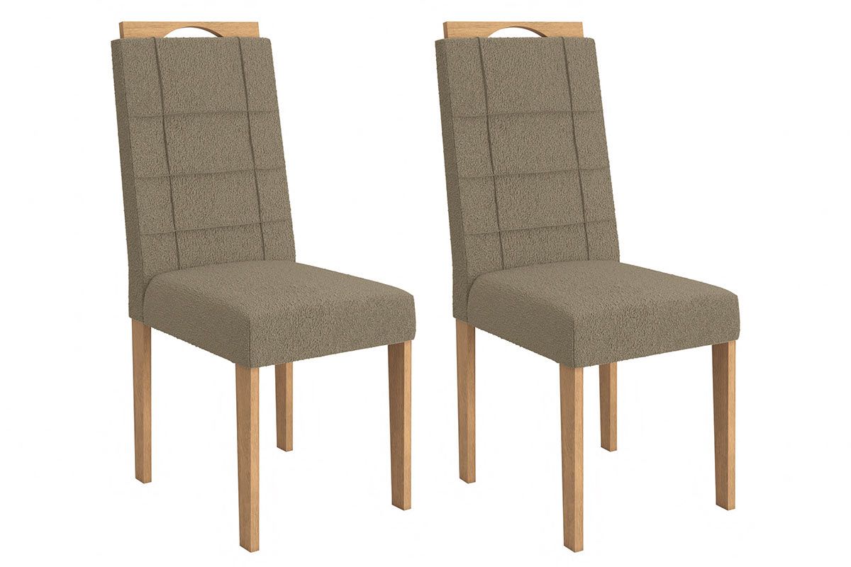 Cadeira Jantar Flora 2CAD150 Madeirado Kit 2 Un Kappesberg