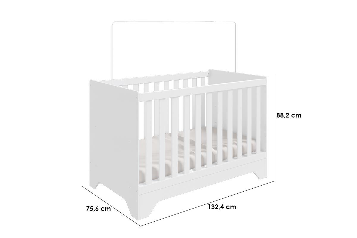 Berço Infantil Popy Retrô 3 em 1 Peroba Berço Infantil Popy Retrô 3 em 1 Peroba