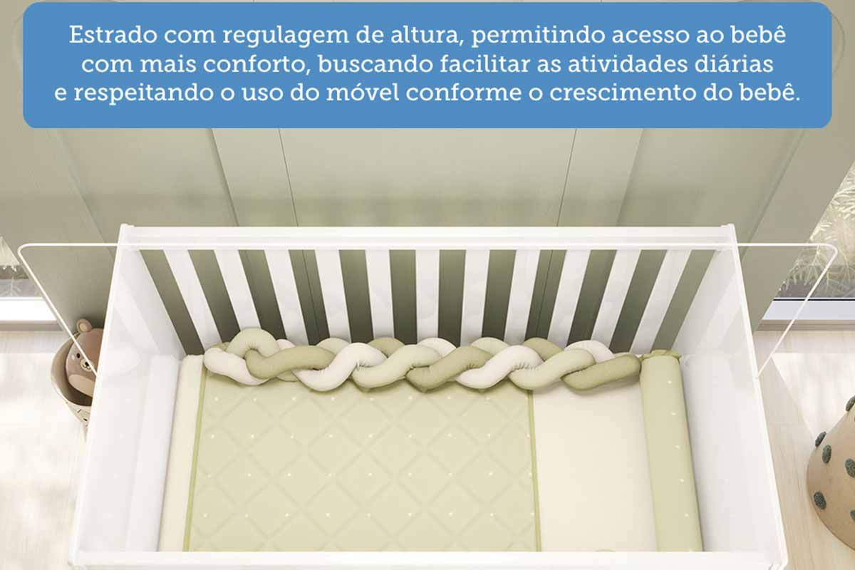 Berço Infantil Popy Retrô 3 em 1 Peroba Berço Infantil Popy Retrô 3 em 1 Peroba
