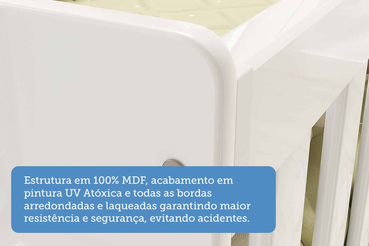 Berço Infantil Popy Retrô 3 em 1 Peroba Berço Infantil Popy Retrô 3 em 1 Peroba
