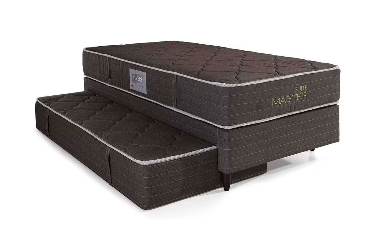 Cama Box c/Aux CRC +Colchão Molas MH1400 Herval