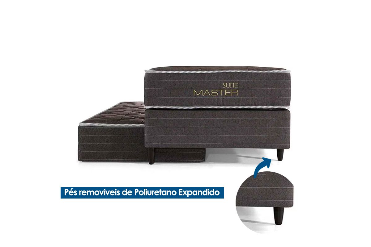 Cama Box c/Aux CRC +Colchão Molas MH1400 Herval