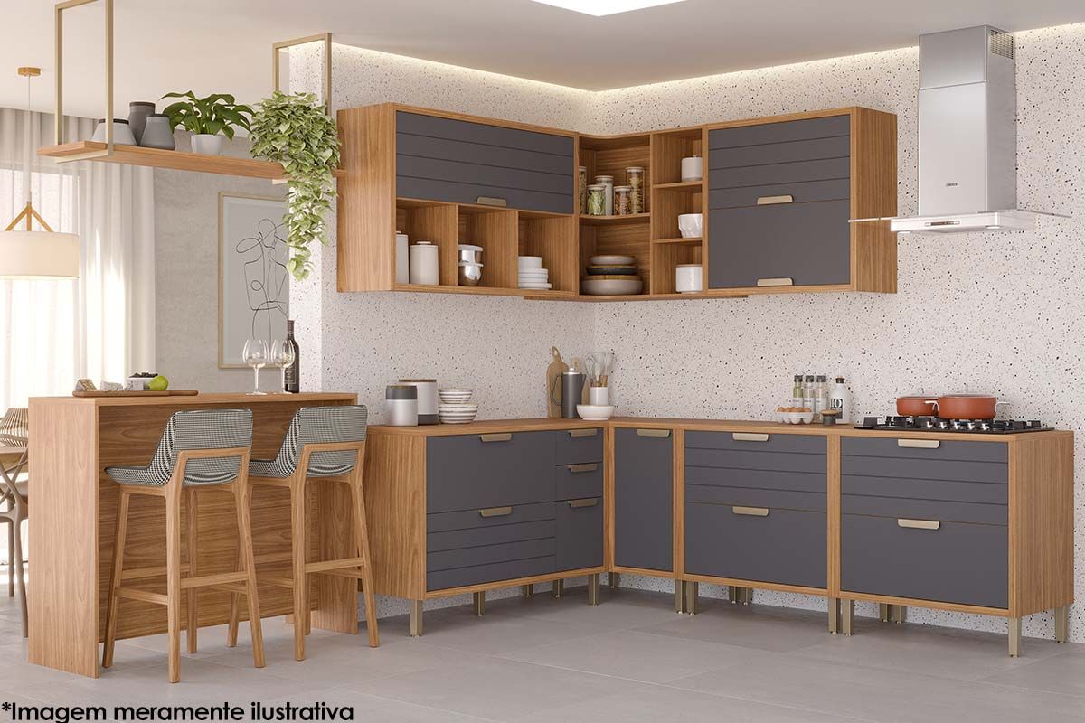 Balcão Cozinha MGM c/Tampo Eloise Nicho de Canto c/1 Porta 92cm Balcão Cozinha MGM c/Tampo Eloise Nicho de Canto c/1 Porta 92cm
