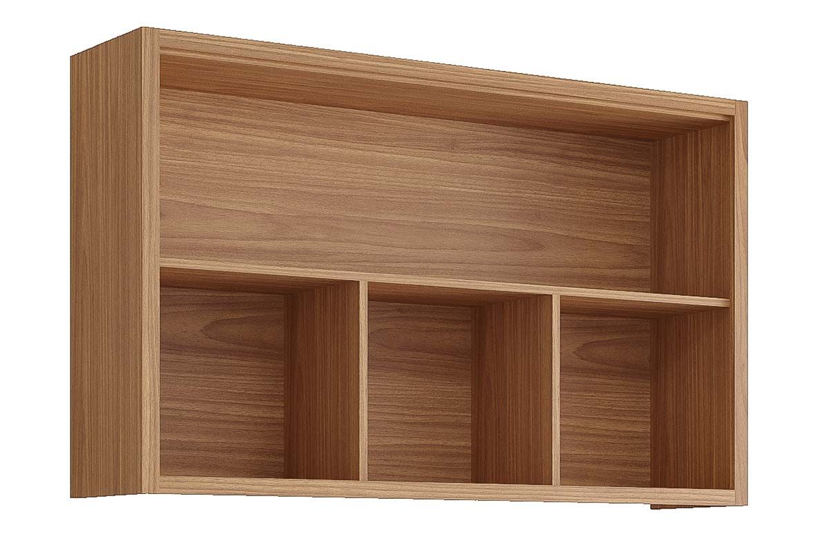 Armário Aéreo Cozinha MGM Eloise c/1 Porta Basculante Riscada e 3 Nichos 120cm