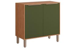 Balcão Cozinha MGM Divina c/2 Portas 80cm - Freijo/Verde