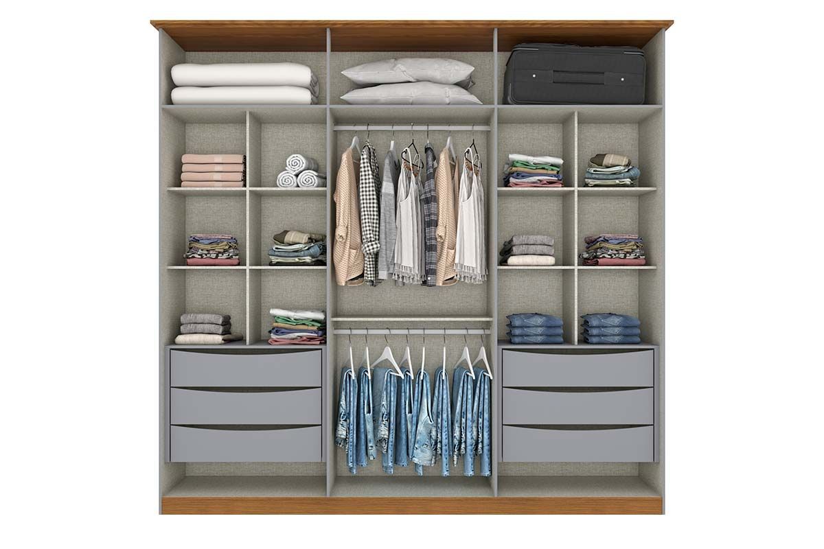 Guarda Roupa Casal 6 Portas e 6 Gavetas c/Pés Andréas Henn